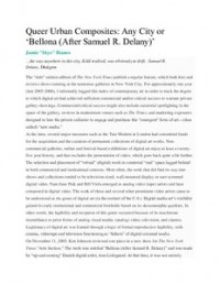Image of Queer Urban Composites: Any City or ‘Bellona (After Samuel R. Delany)’