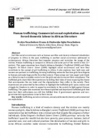 Image of Human trafficking: Commercial sexual exploitation and forced domestic labour in African literature